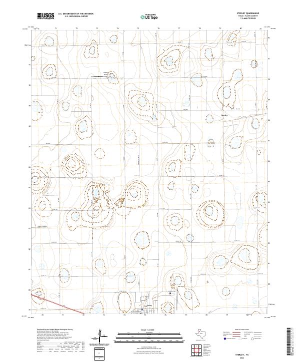 Sterley, TX — USGS 7.5-minute topo (2022)