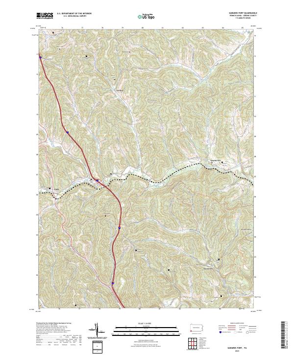 Garards Fort, PA — USGS 7.5-minute topo (2023)