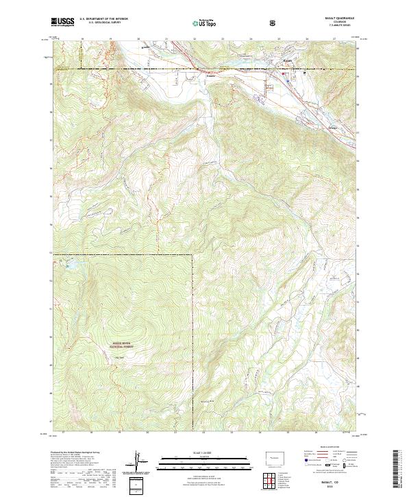 Basalt, CO — USGS 7.5-minute topo (2022)