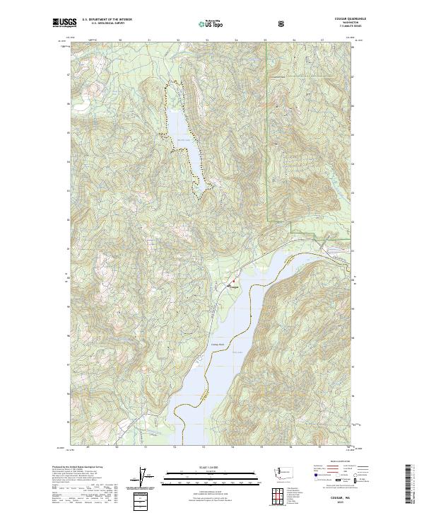 Cougar, WA — USGS 7.5-minute topo (2023)