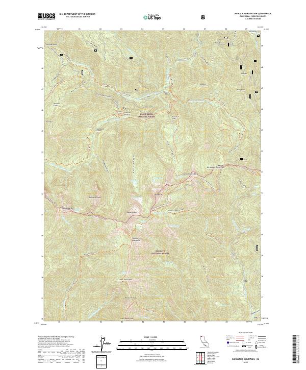 Kangaroo Mountain, CA — USGS 7.5-minute topo (2022)