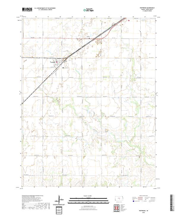 Partridge, KS — USGS 7.5-minute topo (2022)
