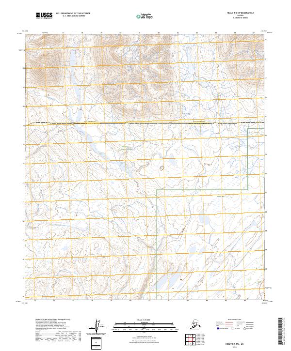Healy B-5 SW, AK — USGS 7.5-minute topo (2024)