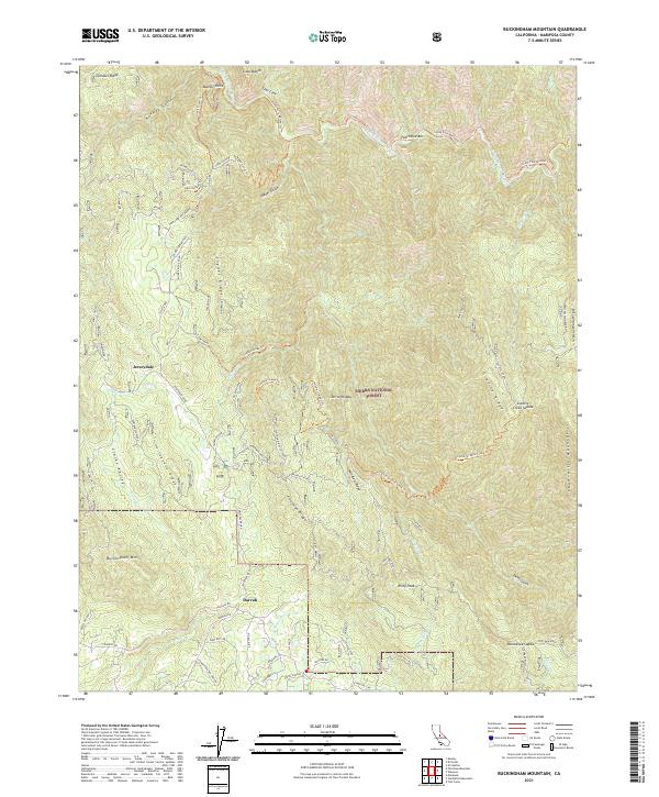 Buckingham Mountain, CA — USGS 7.5-minute topo (2021)