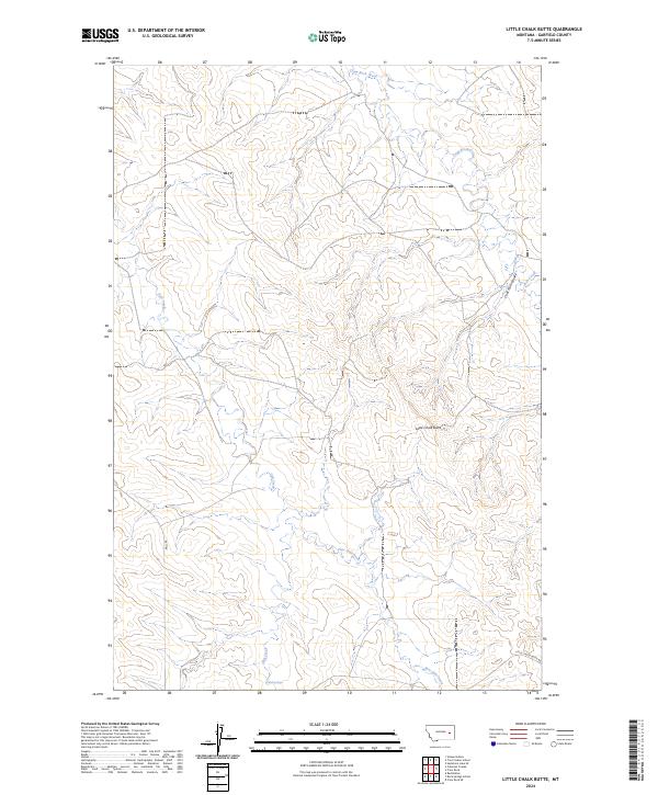 Little Chalk Butte, MT — USGS 7.5-minute topo (2024)