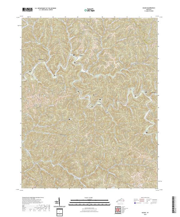 Guage, KY — USGS 7.5-minute topo (2022)