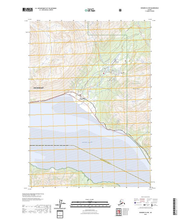 Seward D-6 NW, AK — USGS 7.5-minute topo (2023)