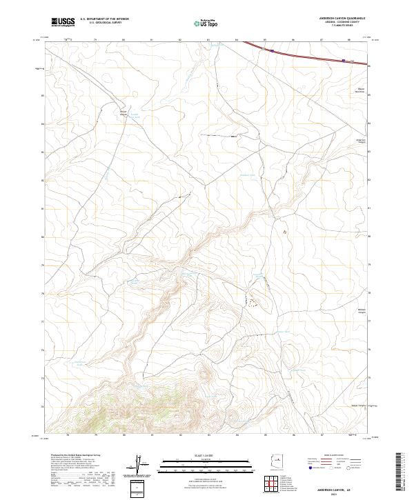 Anderson Canyon, AZ — USGS 7.5-minute topo (2021)