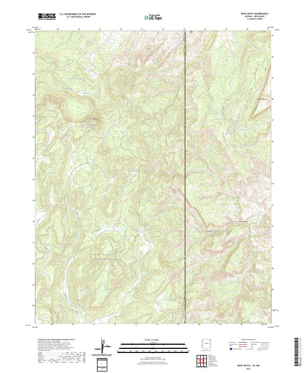 Roof Butte, AZ-NM — USGS 7.5-minute topo (2021)