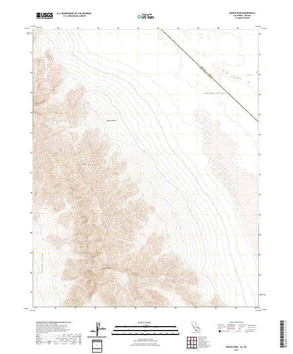 Nopah Peak, CA-NV — USGS 7.5-minute topo (2021)
