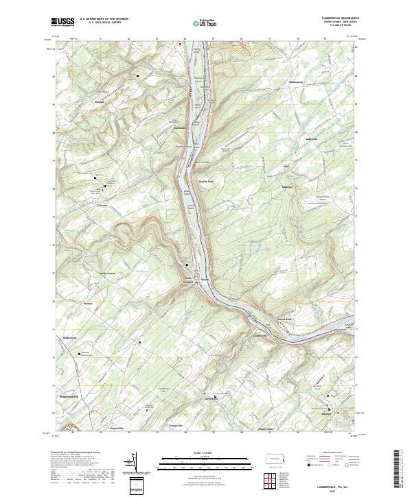 Lumberville, PA-NJ — USGS 7.5-minute topo (2023)