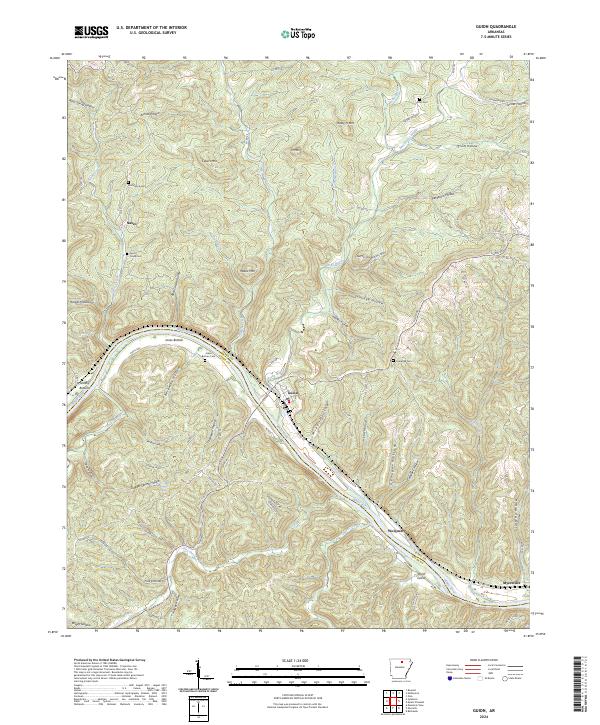 Guion, AR — USGS 7.5-minute topo (2024)