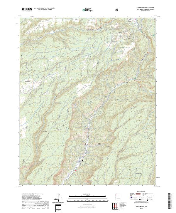 Jemez Springs, NM — USGS 7.5-minute topo (2023)