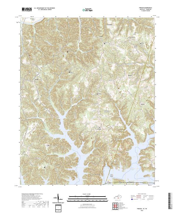 Frogue, KY-TN — USGS 7.5-minute topo (2022)