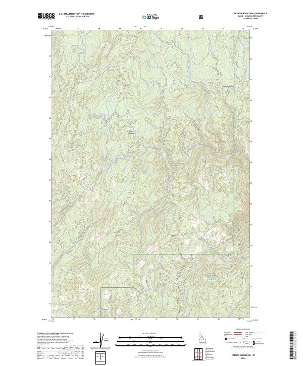 French Mountain, ID — USGS 7.5-minute topo (2024)