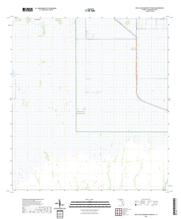 Royal Palm Ranger Station SE, FL — USGS 7.5-minute topo (2024)