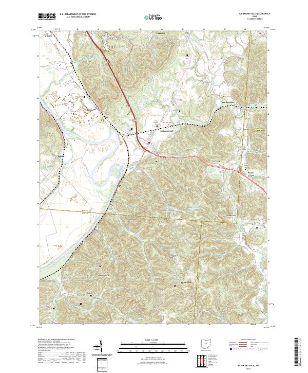 Richmond Dale, OH — USGS 7.5-minute topo (2023)