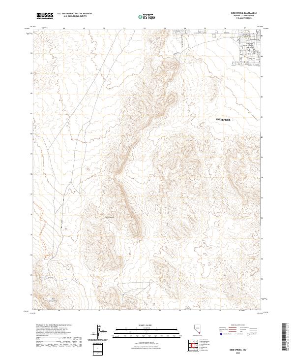 Bird Spring, NV — USGS 7.5-minute topo (2023)