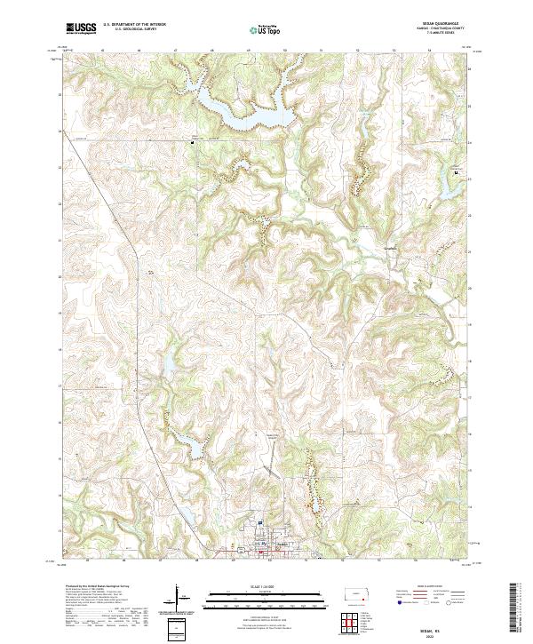 Sedan, KS — USGS 7.5-minute topo (2022)