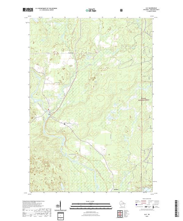 Lily, WI — USGS 7.5-minute topo (2022)