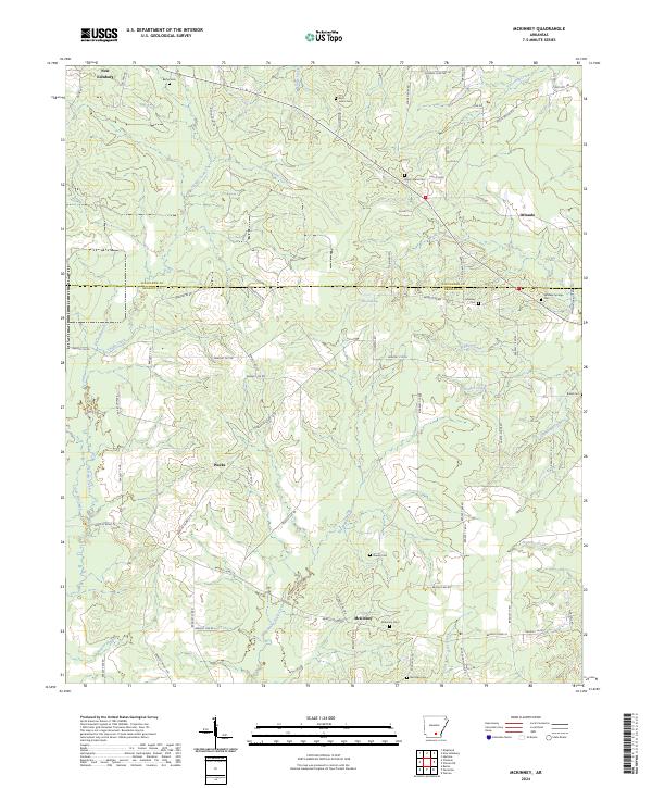 McKinney, AR — USGS 7.5-minute topo (2024)