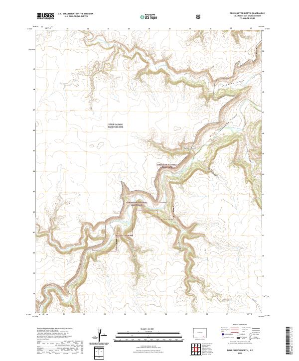 Doss Canyon North, CO — USGS 7.5-minute topo (2022)