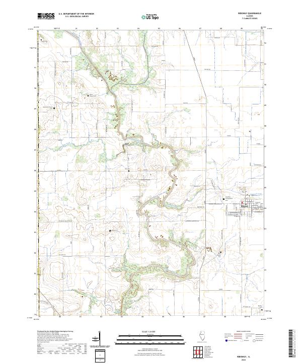 Ridgway, IL — USGS 7.5-minute topo (2024)