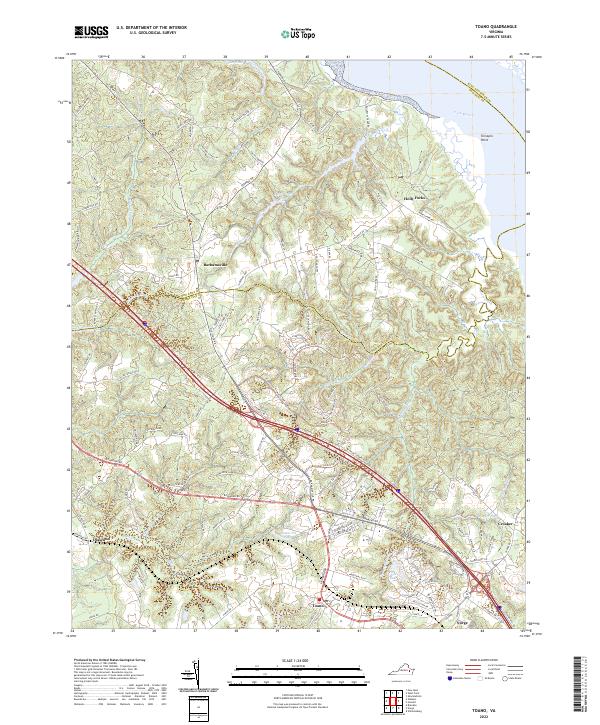 Toano, VA — USGS 7.5-minute topo (2022)
