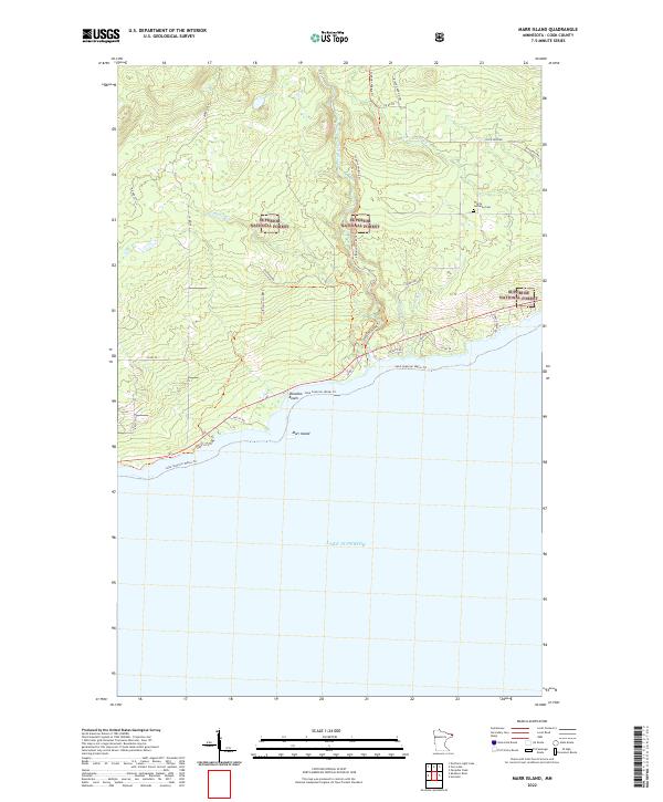 Marr Island, MN — USGS 7.5-minute topo (2022)