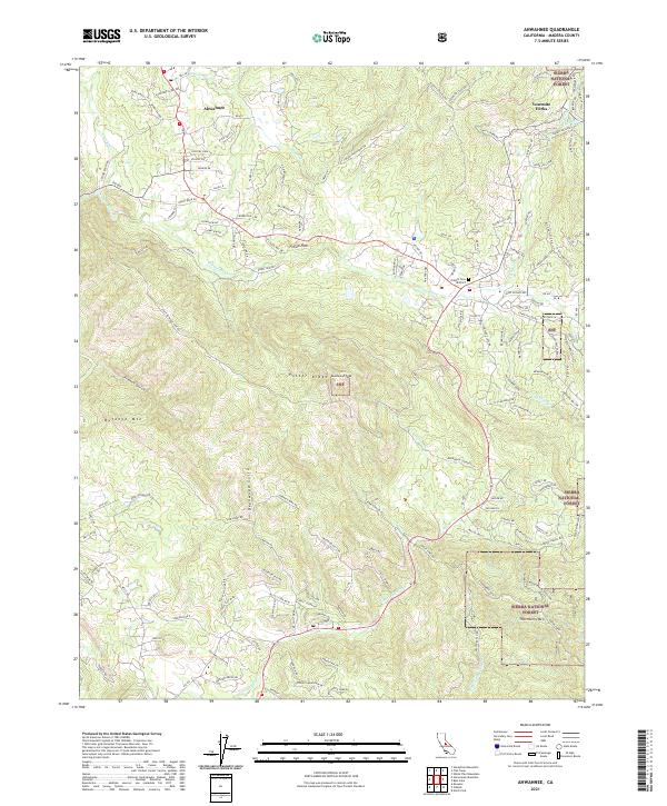 Ahwahnee, CA — USGS 7.5-minute topo (2021)
