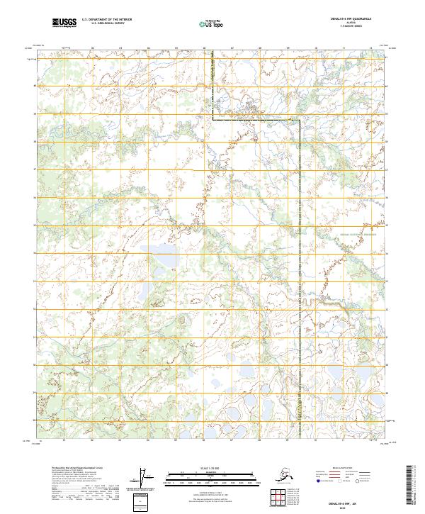 Denali B-6 NW, AK — USGS 7.5-minute topo (2023)