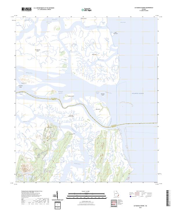 Altamaha Sound, GA — USGS 7.5-minute topo (2024)