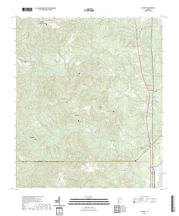 Calvert, AL — USGS 7.5-minute topo (2024)