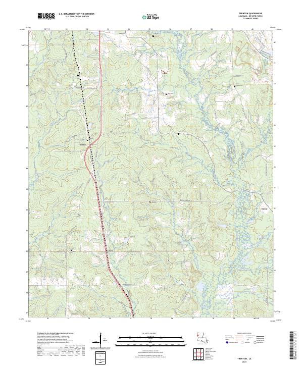 Trenton, LA — USGS 7.5-minute topo (2024)