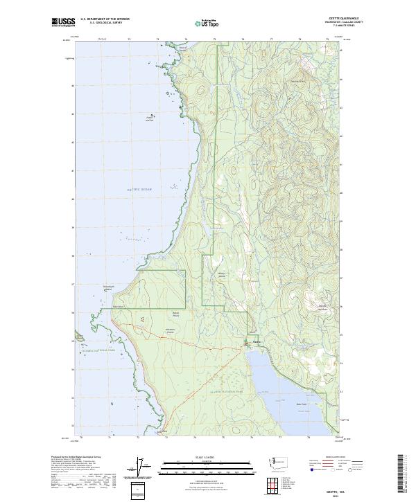 Ozette, WA — USGS 7.5-minute topo (2023)