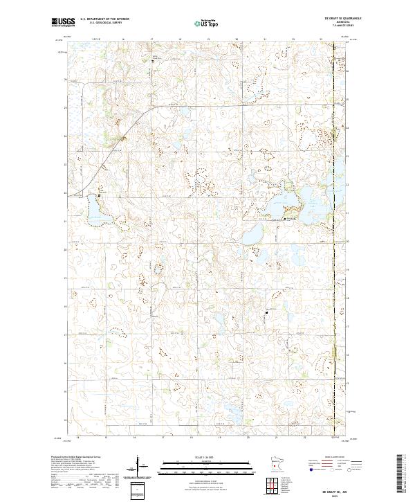 De Graff SE, MN — USGS 7.5-minute topo (2022)