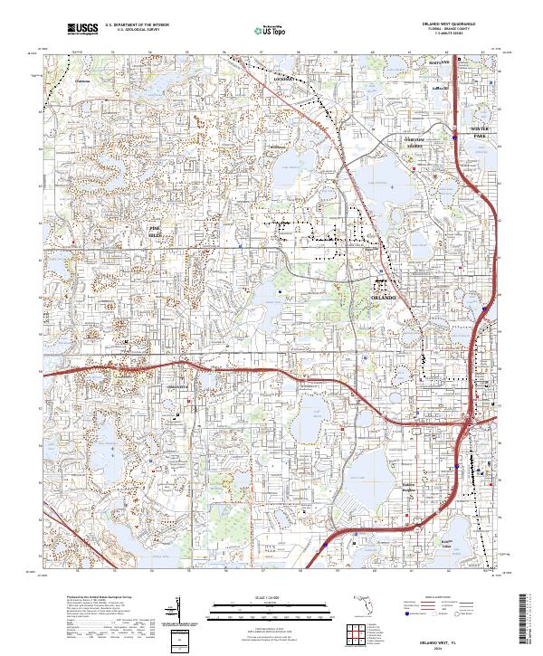 Orlando West, FL — USGS 7.5-minute topo (2024)