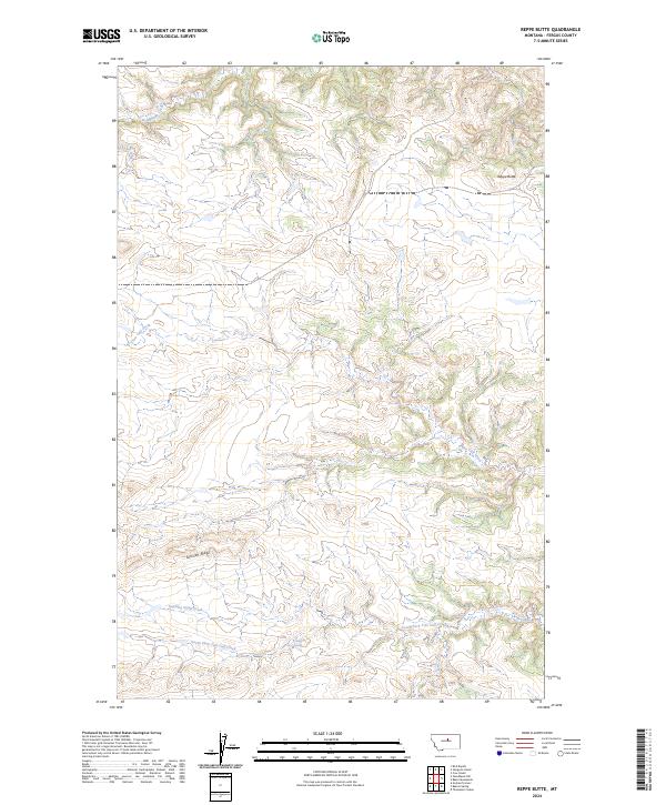 Reppe Butte, MT — USGS 7.5-minute topo (2024)