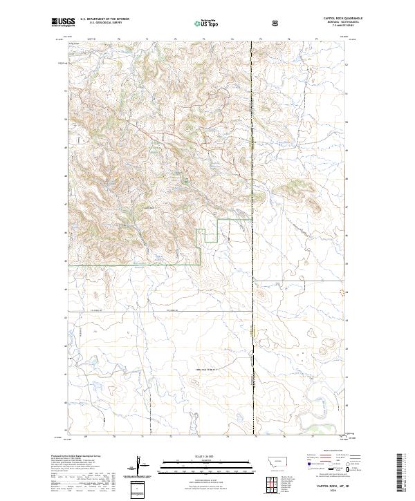 Capitol Rock, MT-SD — USGS 7.5-minute topo (2024)