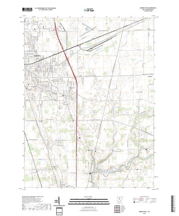 Marion East, OH — USGS 7.5-minute topo (2023)