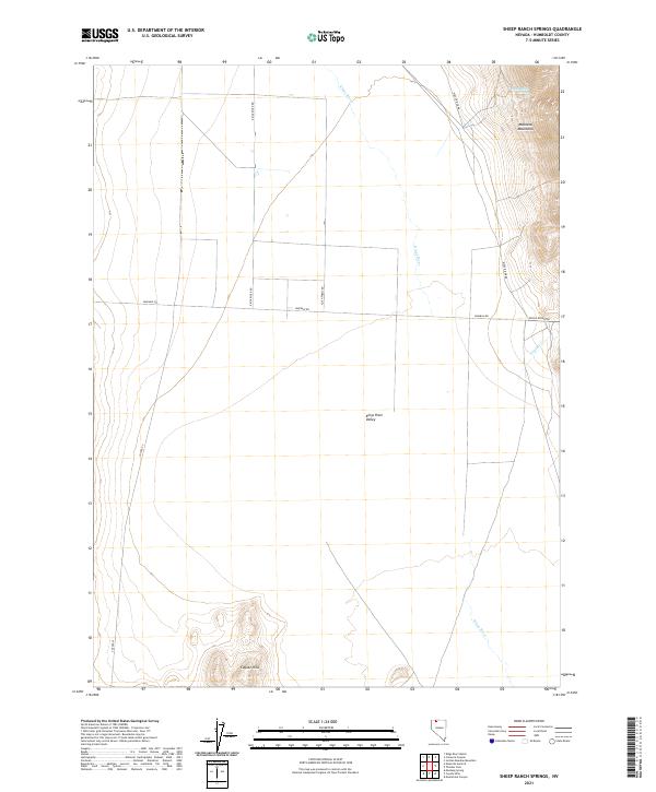 Sheep Ranch Springs, NV — USGS 7.5-minute topo (2021)