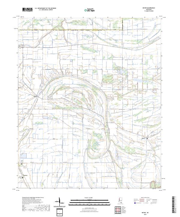 Boyer, MS — USGS 7.5-minute topo (2024)