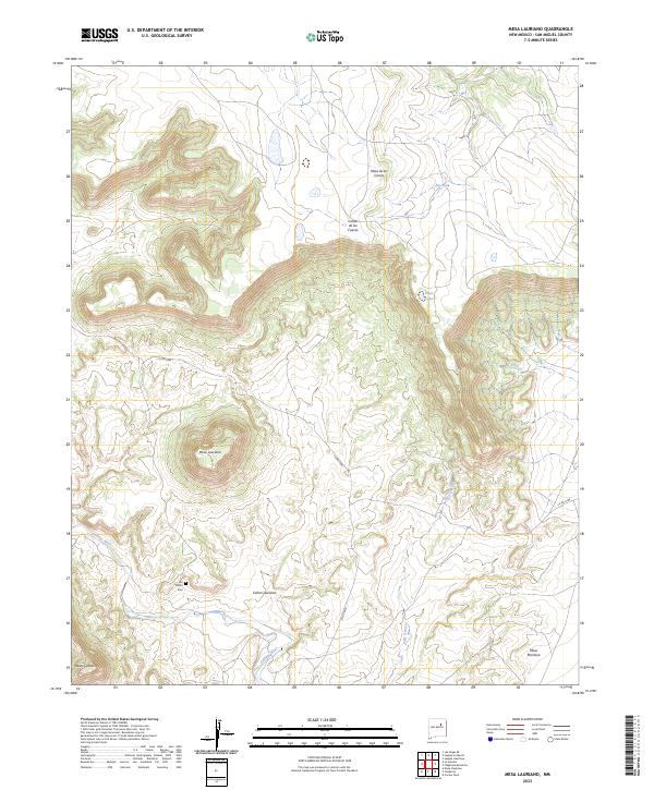 Mesa Lauriano, NM — USGS 7.5-minute topo (2023)
