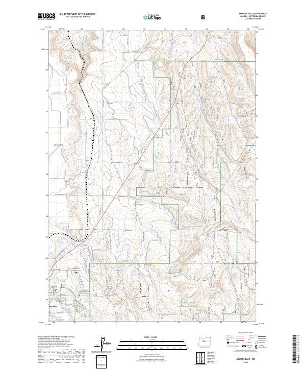 Madras East, OR — USGS 7.5-minute topo (2023)