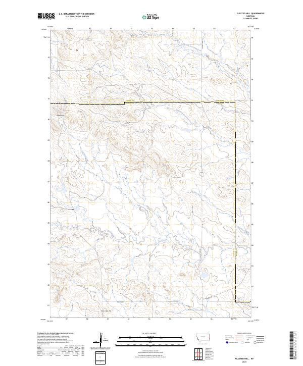 Flasted Hill, MT — USGS 7.5-minute topo (2024)