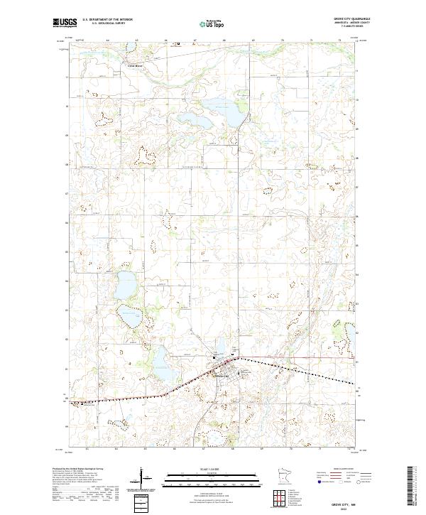 Grove City, MN — USGS 7.5-minute topo (2022)