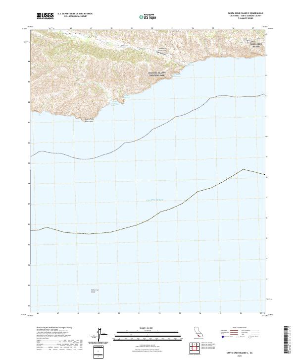 Santa Cruz Island C, CA — USGS 7.5-minute topo (2021)