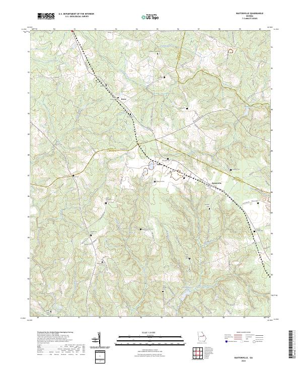 Bastonville, GA — USGS 7.5-minute topo (2024)