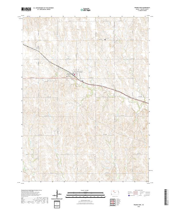 Prairie View, KS — USGS 7.5-minute topo (2022)