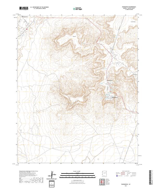 Shungopavi, AZ — USGS 7.5-minute topo (2021)